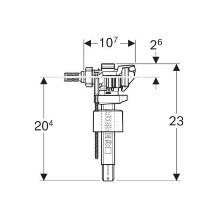 Geberit 243.886.00.5 - Válvula de llenado para cisternas empotradas Tipo 383