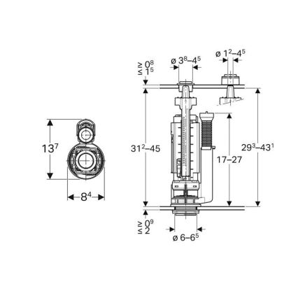 Geberit 282.050.21.2 - Válvula de descarga Tipo 290