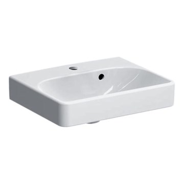 Geberit 500.222.01.1 - Lavabo suspendido Smyle Square 45 x 36 cm, cerámica blanca