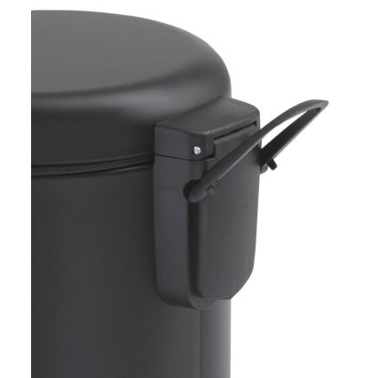 Gedy - Cubo de basura POTTY 5 l, cierre suave, negro mate
