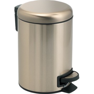 Gedy - Cubo de basura POTTY 5 l con cierre suave, dorado mate