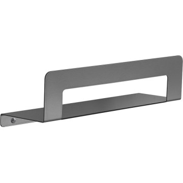 Gedy - Estante con toallero CLEO de 30 cm, gris metálico
