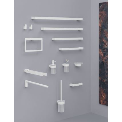Gedy - Jabonera de pared PIRENEI cristal opalino/blanco mate