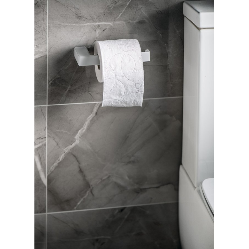 Gedy - Portarrollos de papel higiénico PIRENEI blanco mate