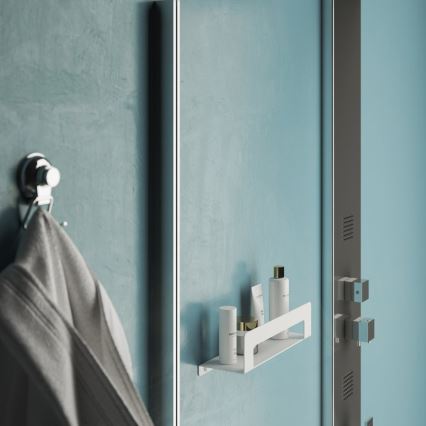 Gedy - Repisa con toallero CLEO 50 cm blanco mate