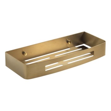 Gedy - Repisa de pared para ducha SMART 30x12,8 cm oro mate
