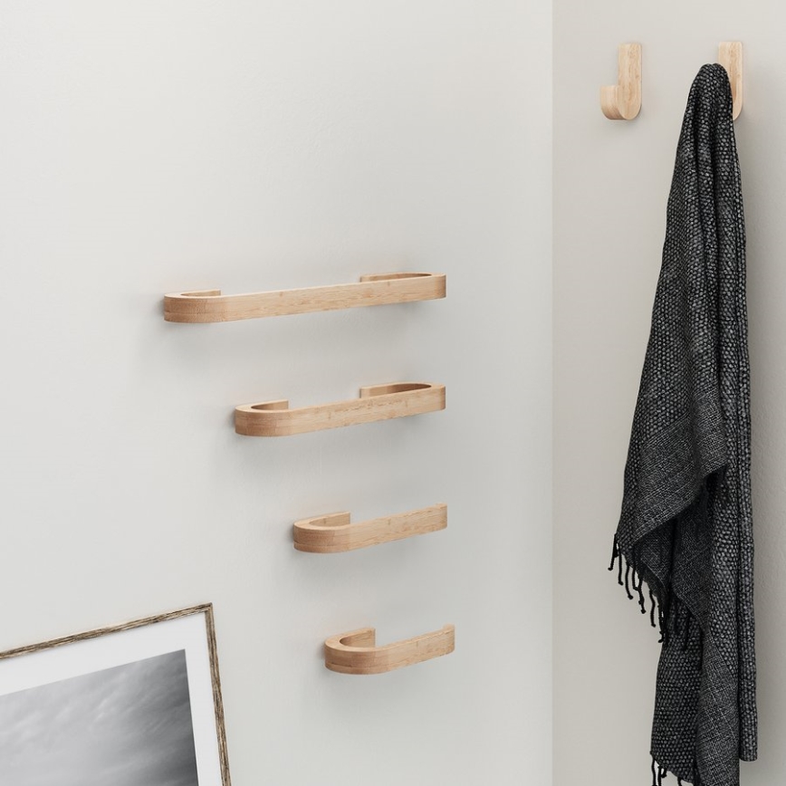 Gedy - SET 2x Percha de pared HIMALAYA bambú