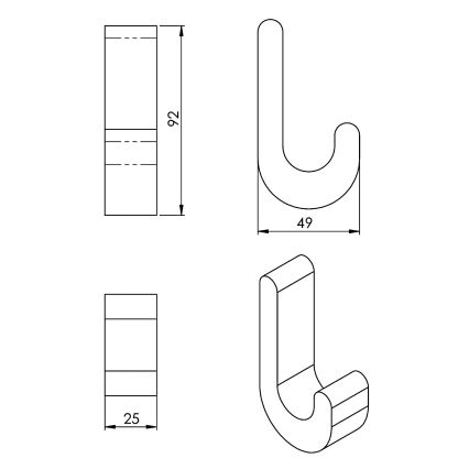 Gedy - SET 2x Percha de pared HIMALAYA bambú