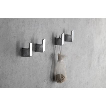 Gedy - SET 2x Percha de pared PIRENEI cromo brillante