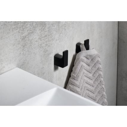 Gedy - SET 2x Percha de pared PIRENEI mate negro