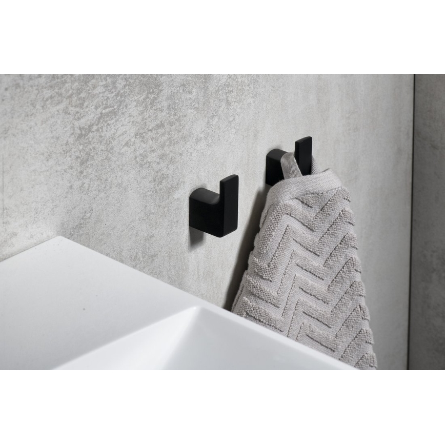 Gedy - SET 2x Percha de pared PIRENEI mate negro