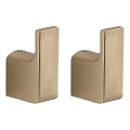 Gedy - Set de 2 ganchos de pared PIRENEI, acabado en oro mate