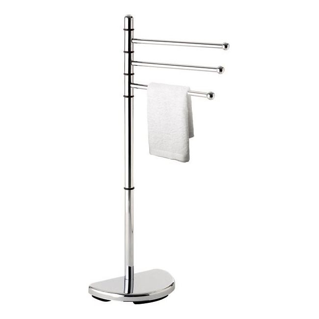 Gedy - Soporte con toallero HIBISCUS de 90,5 cm cromo brillante