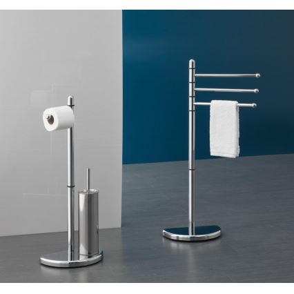 Gedy - Soporte con toallero HIBISCUS de 90,5 cm cromo brillante