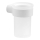 Gedy - Soporte de pared para cepillos de dientes PIRENEI, cristal opalino/blanco