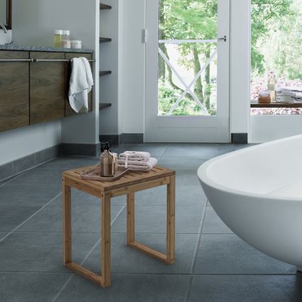 Gedy - Taburete de baño HIMALAYA 39,5x44,3 cm bambú