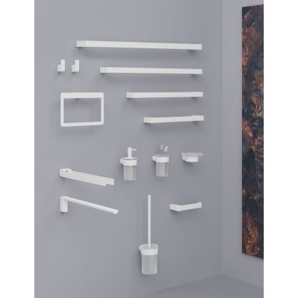 Gedy - Toallero de pared PIRENEI 15x23 cm blanco mate