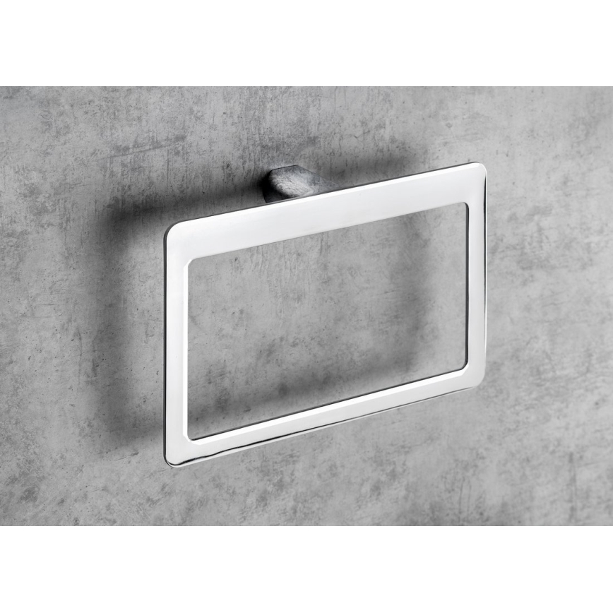 Gedy - Toallero de pared PIRENEI 15x23 cm cromo brillante