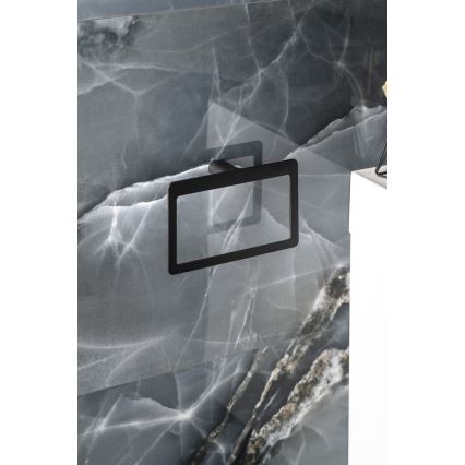 Gedy - Toallero de pared PIRENEI 15x23 cm negro mate