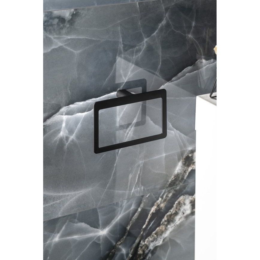 Gedy - Toallero de pared PIRENEI 15x23 cm negro mate