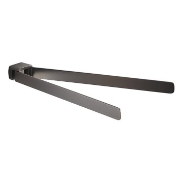 Gedy - Toallero de pared PIRENEI 35,9 cm gris metálico
