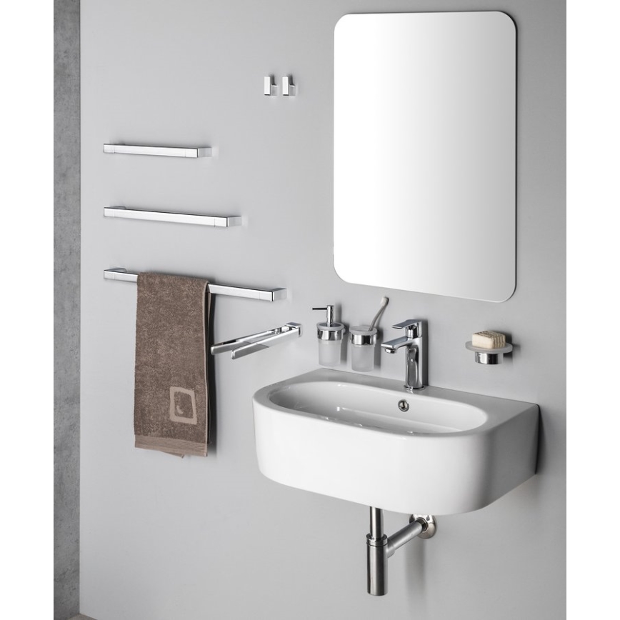 Gedy - Toallero de pared PIRENEI 6,6x45 cm cromo brillante