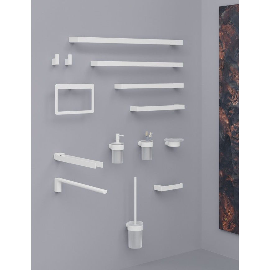 Gedy - Toallero de pared PIRENEI 6,6x60 cm blanco mate