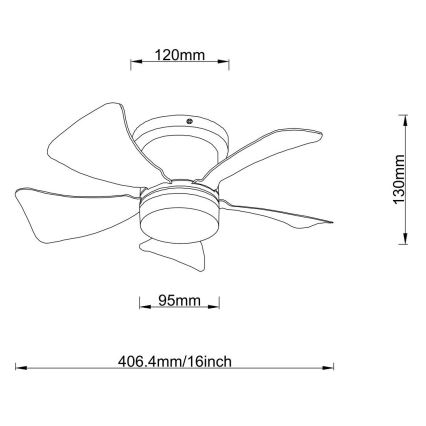 Globo - Ventilador de techo LED regulable LED/10W/230V 3000-6500K gris + mando a distancia