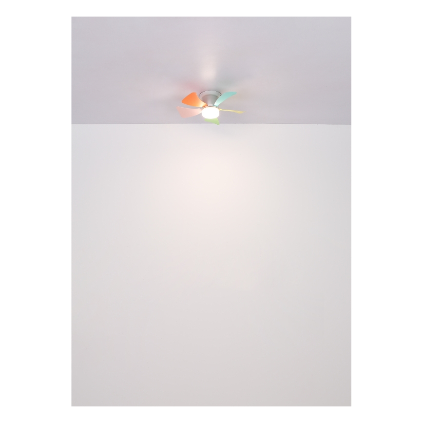 Globo - Ventilador de techo LED regulable LED/10W/230V 3000-6500K multicolor + mando a distancia