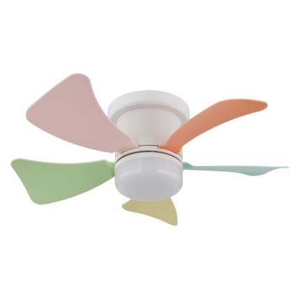 Globo - Ventilador de techo LED regulable LED/10W/230V 3000-6500K multicolor + mando a distancia