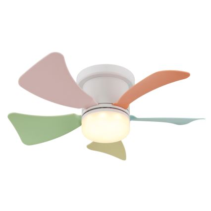 Globo - Ventilador de techo LED regulable LED/10W/230V 3000-6500K multicolor + mando a distancia