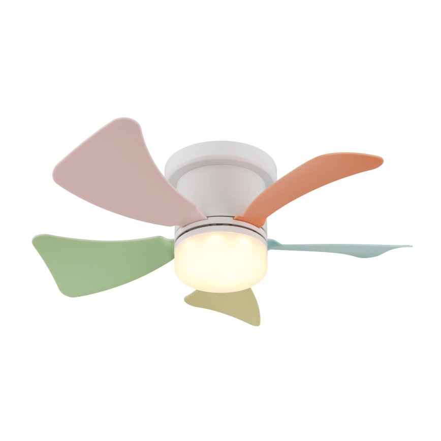 Globo - Ventilador de techo LED regulable LED/10W/230V 3000-6500K multicolor + mando a distancia