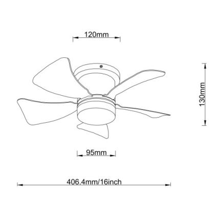Globo - Ventilador de techo LED regulable LED/10W/230V 3000-6500K multicolor + mando a distancia