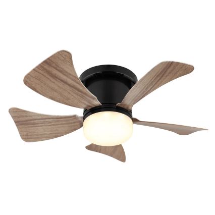 Globo - Ventilador de techo regulable LED/10W/230V 3000-6500K marrón + control remoto