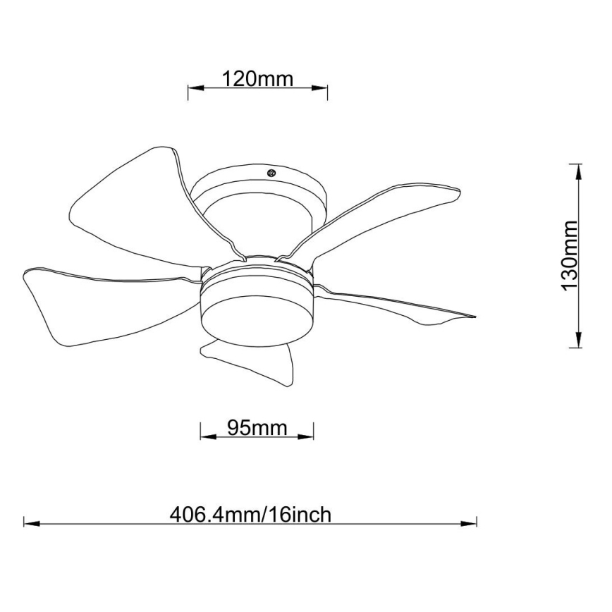 Globo - Ventilador de techo regulable LED/10W/230V 3000-6500K marrón + control remoto