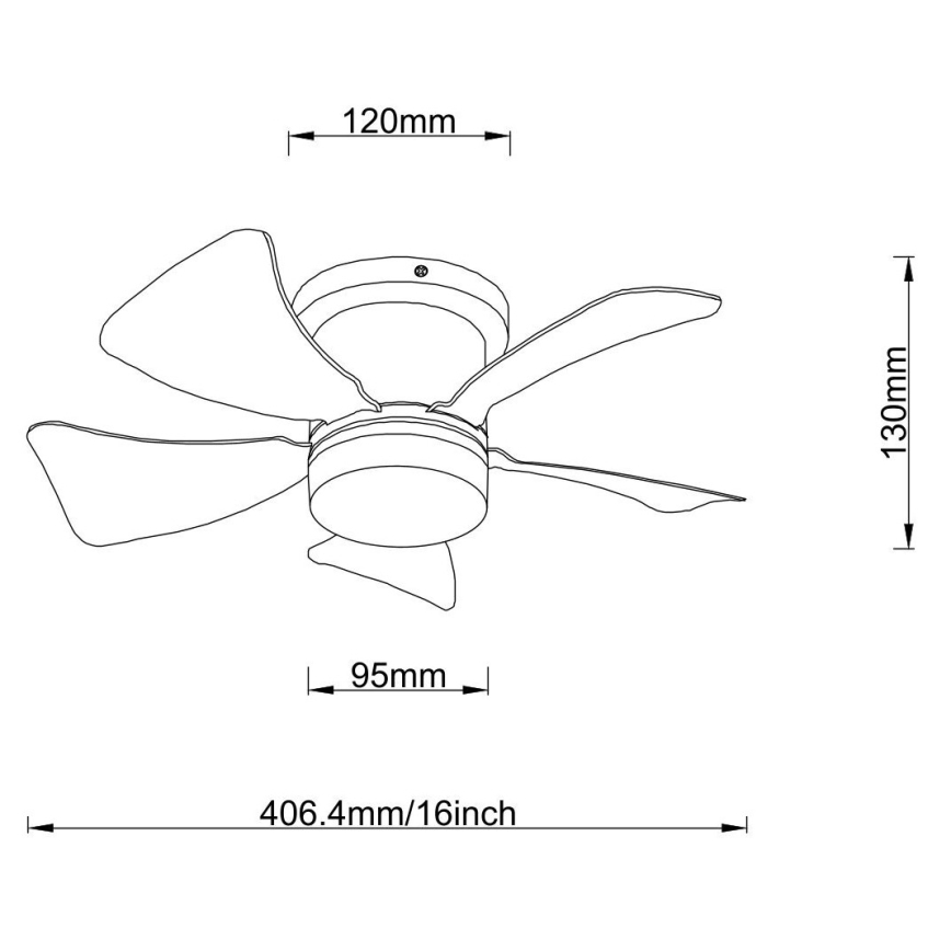 Globo - Ventilador de techo regulable LED/10W/230V 3000-6500K blanco + control remoto