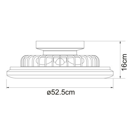 Globo - Plafón LED regulable con ventilador LED/30W/230V 3000-6500K + mando a distancia