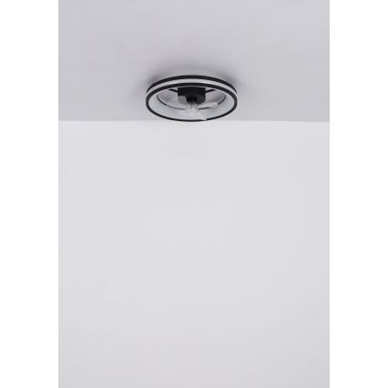 Globo - Plafón LED regulable con ventilador LED/30W/230V 2700-6500K negro + control remoto