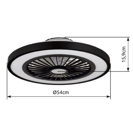 Globo - Ventilador de techo LED regulable LED/45W/230V 3000-6500K + control remoto