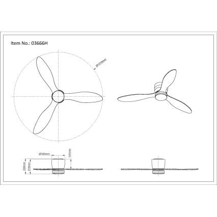 Globo - Ventilador de techo LED regulable LED/20W/230V 3000-6500K + control remoto