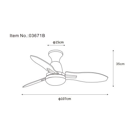 Globo - Ventilador de techo LED regulable LED/22W/230V 3000/4500/6000K + control remoto