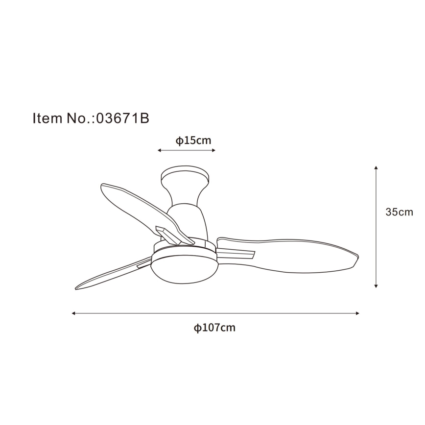 Globo - Ventilador de techo LED regulable LED/22W/230V 3000/4500/6000K + control remoto