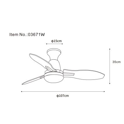 Globo - Ventilador de techo LED regulable LED/22W/230V 3000/4500/6000K + control remoto