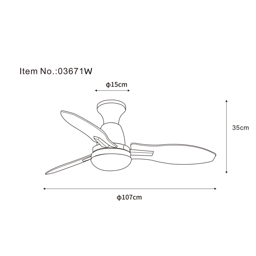 Globo - Ventilador de techo LED regulable LED/22W/230V 3000/4500/6000K + control remoto