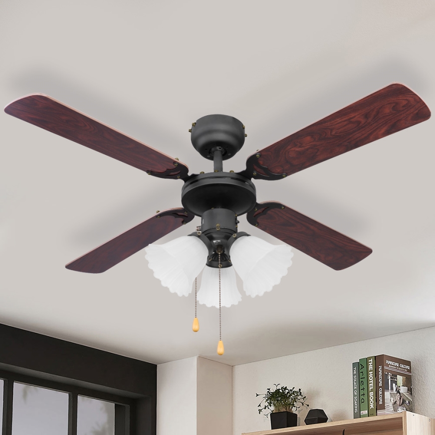 Globo - Ventilador de techo 3xE27/60W/230V