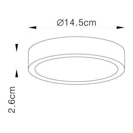 Globo 12366-15 - Plafón LED VITOS LED/15W/230V