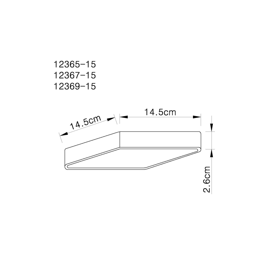 Globo 12367-15 - Plafón LED VITOS LED/15W/230V