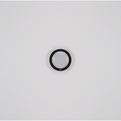 Globo - Lámpara de pared LED recargable con sensor táctil LED/1,2W/3,7V diámetro 15 cm 1800 mAh negra