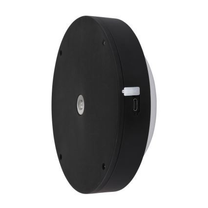 Globo - Lámpara de pared LED recargable con sensor táctil LED/1,2W/3,7V diámetro 15 cm 1800 mAh negra
