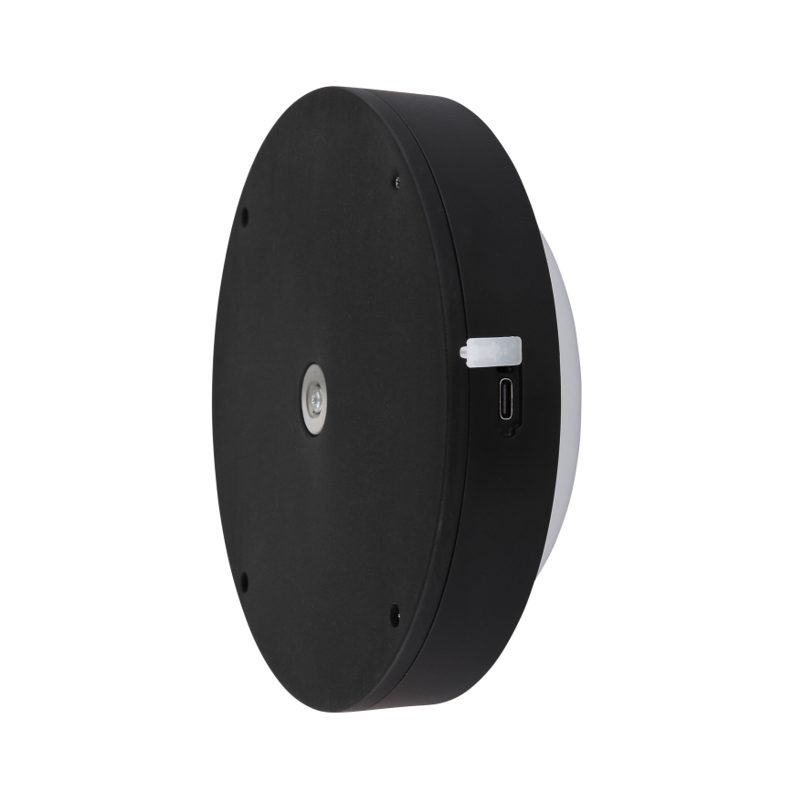 Globo - Lámpara de pared LED recargable con sensor táctil LED/1,2W/3,7V diámetro 15 cm 1800 mAh negra